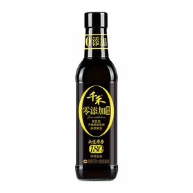 千禾 零添加 180天本酿酱油 特级生抽 500ml